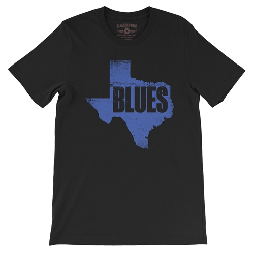 Texas Blues T-Shirt - Lightweight Vintage Style - vintageblack