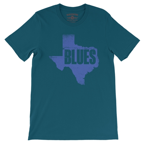 Texas Blues T-Shirt - Lightweight Vintage Style - vintagedeepteal