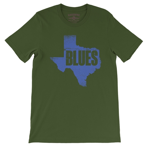Texas Blues T-Shirt - Lightweight Vintage Style - vintageolive