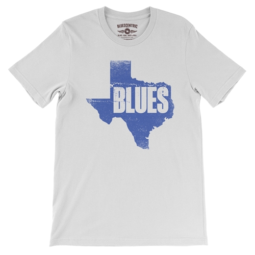 Texas Blues T-Shirt - Lightweight Vintage Style - vintagewhite