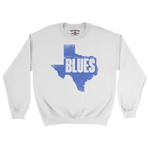 Texas Blues Crewneck Sweatshirt - white