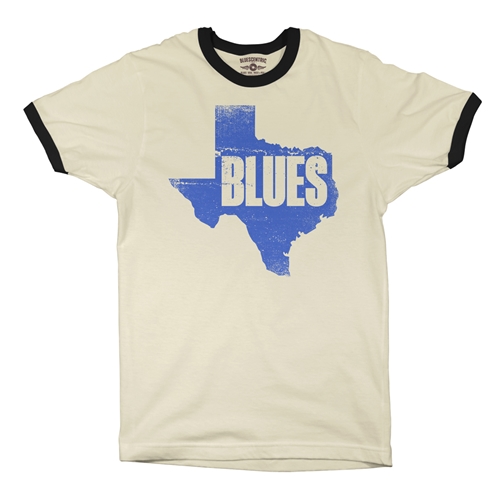 Texas Blues Ringer T-Shirt - ringernaturalblacktrim