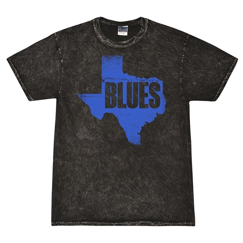 Texas Blues T-Shirt - Black Mineral Wash
