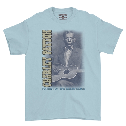 Charley Patton Blues T-Shirt - Classic Heavy Cotton - classiclightblue
