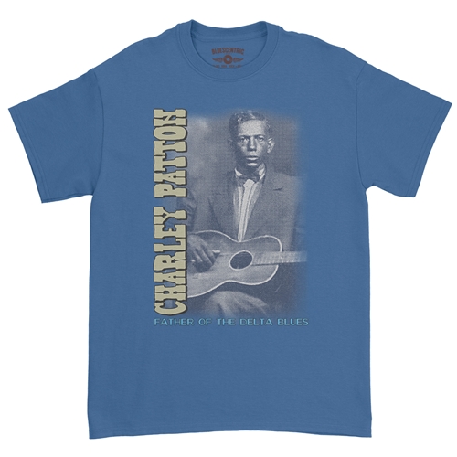 Charley Patton Blues T-Shirt - Classic Heavy Cotton - classicroyalblue