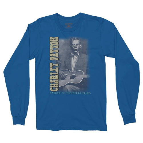 Charley Patton Blues Long Sleeve T-Shirt - longsleeveblue