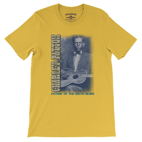 Charley Patton Blues T-Shirt - Lightweight Vintage Style - vintagemaizeyellow