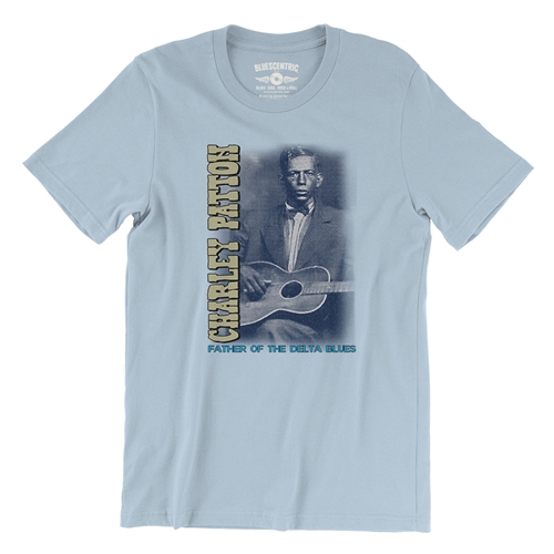 Charley Patton Blues T-Shirt - Lightweight Vintage Style - vintagethrowbackblue