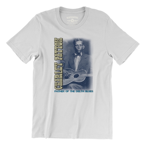 Charley Patton Blues T-Shirt - Lightweight Vintage Style - vintagewhite