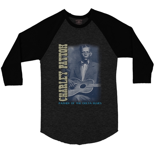 Charley Patton Baseball T-Shirt - raglanblackblacksleeve