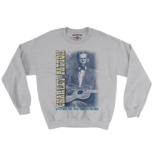 Charley Patton Blues Crewneck Sweatshirt - crewneckathleticheather