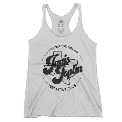 Janis Joplin Port Arthur Texas Racerback Tank - Women