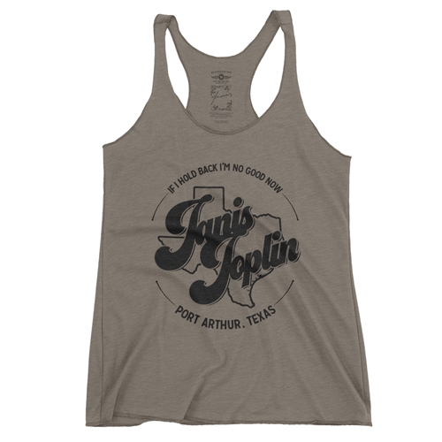 Janis Joplin Port Arthur Texas Racerback Tank - Women