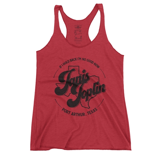 Janis Joplin Port Arthur Texas Racerback Tank - Women