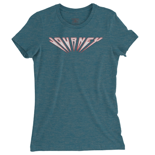 Journey Logo Ladies T Shirt - Relaxed Fit - ladiesheatherdeepteal