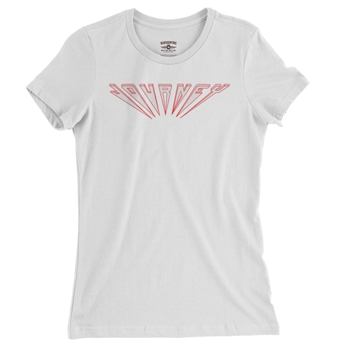 Journey Logo Ladies T Shirt - Relaxed Fit - ladieswhite