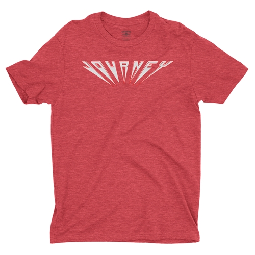 Journey Logo T-Shirt - Lightweight Vintage Style - vintageheatherred