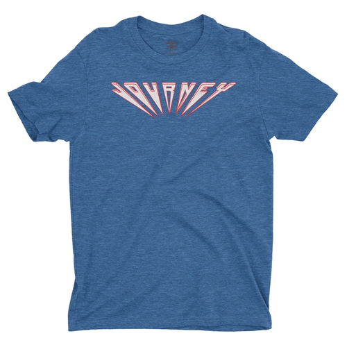Journey Logo T-Shirt - Lightweight Vintage Style - vintageheatherroyalblue
