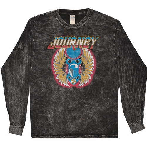 Patriotic Journey Vintage Long Sleeve T-Shirt - Black Mineral Wash