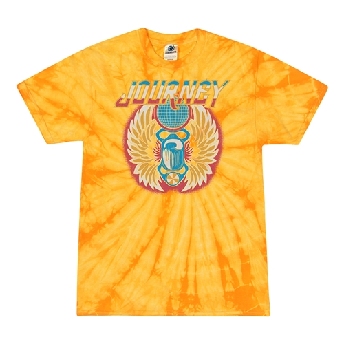 Patriotic Journey Vintage Tie-Dye T-Shirt - Yellow
