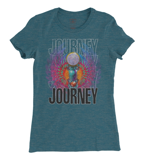 Journey Graphic Ladies T Shirt - Relaxed Fit - ladiesheatherdeepteal