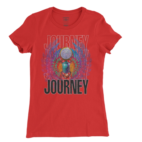 Journey Graphic Ladies T Shirt - Relaxed Fit - ladiesred