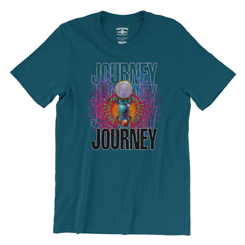 Journey Graphic T-Shirt - Lightweight Vintage Style - vintagedeepteal