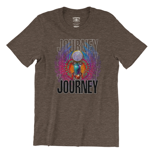 Journey Graphic T-Shirt - Lightweight Vintage Style - vintageheatherbrown