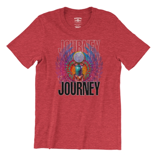 Journey Graphic T-Shirt - Lightweight Vintage Style - vintageheatherred