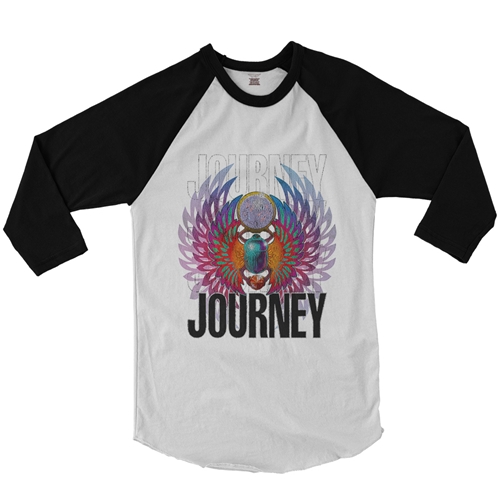 Journey Graphic Baseball T-Shirt - raglanwhiteblacksleeve