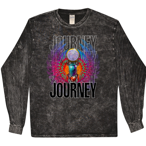Journey Graphic Long Sleeve T-Shirt - Black Mineral Wash