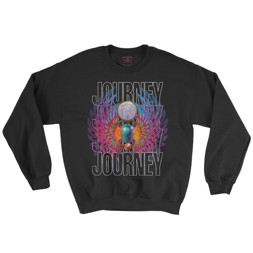 Journey Graphic Crewneck Sweatshirt - crewneckblack