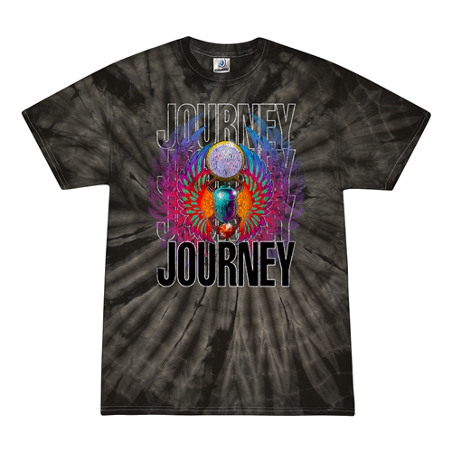Journey Graphic Tie-Dye T-Shirt - Black