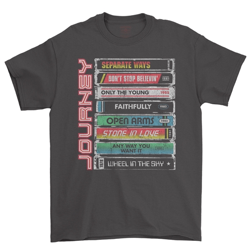 Journey Tape Stack T-Shirt - Classic Heavy Cotton - classicblack