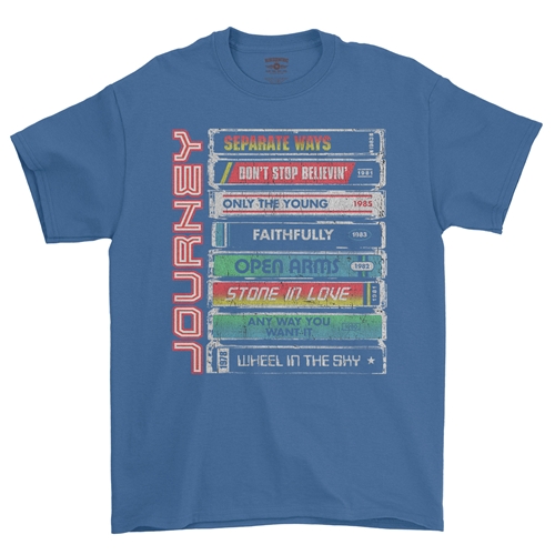 Journey Tape Stack T-Shirt - Classic Heavy Cotton - classicroyalblue