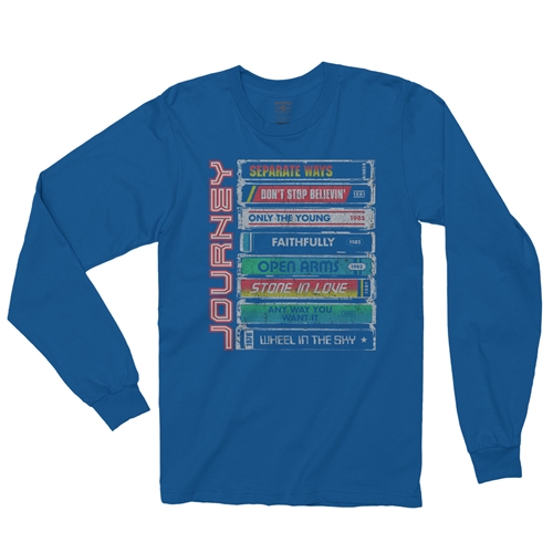 Journey Tape Stack Long Sleeve T-Shirt - longsleeveblue
