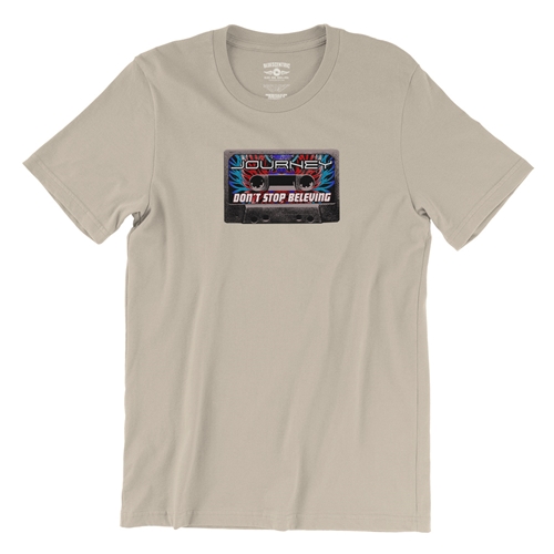 Journey Tape Stack T-Shirt - Lightweight Vintage Style - vintagecream