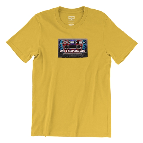 Journey Tape Stack T-Shirt - Lightweight Vintage Style - vintagemaizeyellow