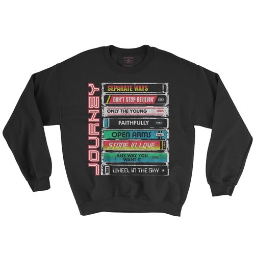 Journey Tape Stack Crewneck Sweatshirt - crewneckblack