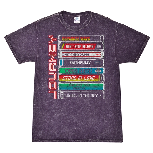 Journey Tape Stack T-Shirt - Purple Mineral Wash