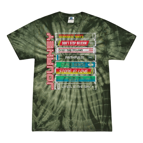 Journey Tape Stack Tie-Dye T-Shirt - Green