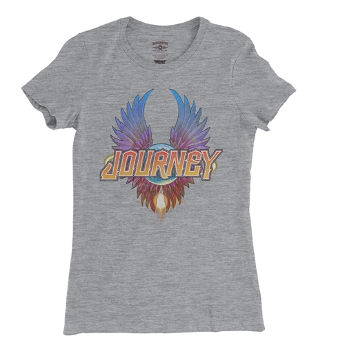 Colorful Journey Scarab Logo Ladies T Shirt - Relaxed Fit - ladiesathleticheather