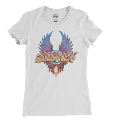 Colorful Journey Scarab Logo Ladies T Shirt - Relaxed Fit - ladieswhite