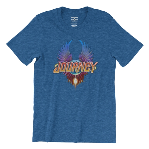 Colorful Journey Scarab Logo T-Shirt - Lightweight Vintage Style - vintageheatherroyalblue