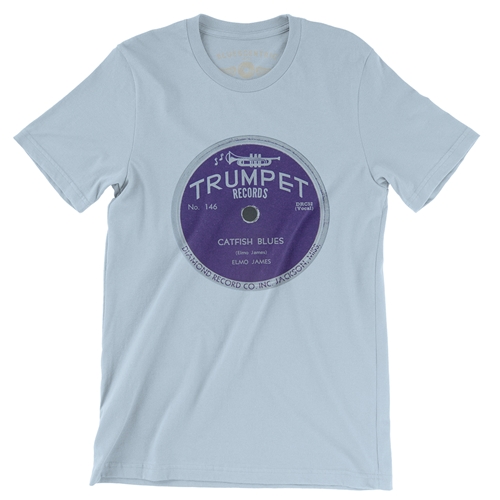 Trumpet Records Catfish Blues T-Shirt - Lightweight Vintage Style - vintagethrowbackblue