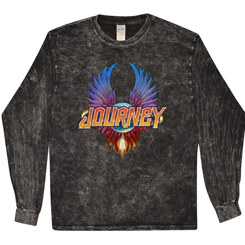 Colorful Journey Scarab Logo Long Sleeve T-Shirt - Black Mineral Wash