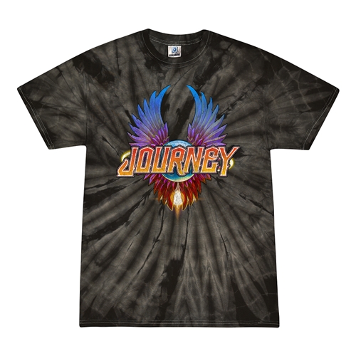 Colorful Journey Scarab Logo Tie-Dye T-Shirt - Black