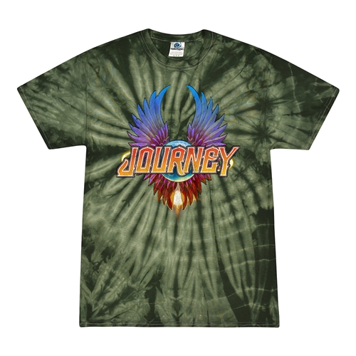Colorful Journey Scarab Logo Tie-Dye T-Shirt - Green
