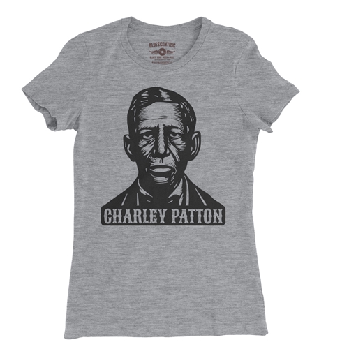 Charley Patton Wood Cut Ladies T Shirt - Relaxed Fit - ladiesathleticheather