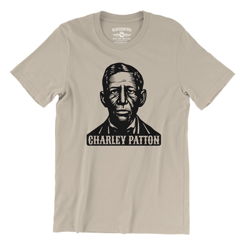 Charley Patton Wood Cut T-Shirt - Lightweight Vintage Style - vintagecream